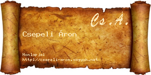 Csepeli Áron névjegykártya